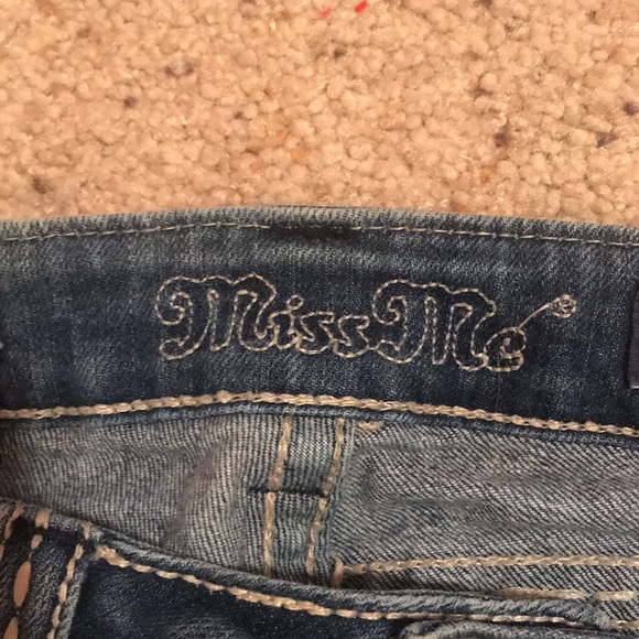 Miss me jeans unique cute bling  cow print flap pockets size 28 - Picture 14 of 16